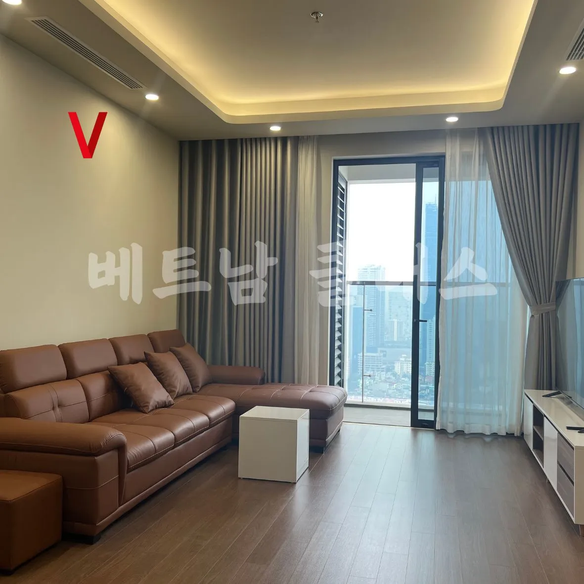 [하노이 아파트 숙소] 하노이 아파트 더 매트릭스 원 2룸  The Matrix One 2room 거실